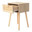 Table de chevet 1 tiroir en brun