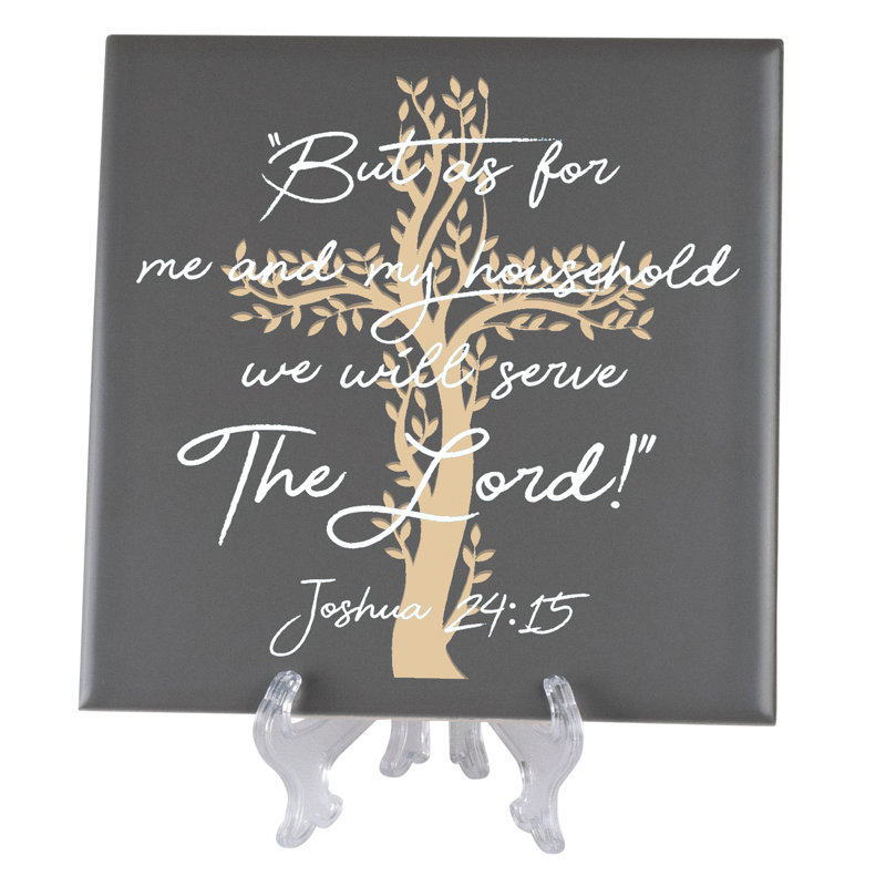 Plaque décorative «As For Me And My Home» Josué 24:25