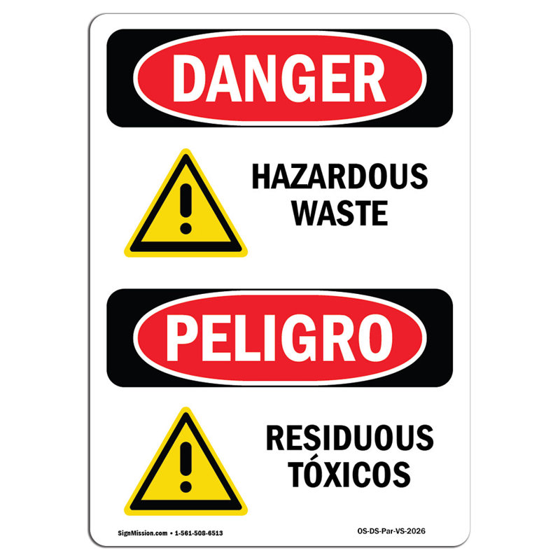 Residuos Sign, 18" H x 12" W x 0.1" D