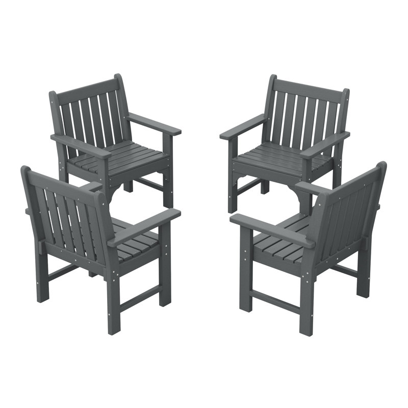 Laguna Abbeville Poly Garden Arm Chair (Set Of 4), Gray