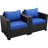 Patio Single Sofa Chairs Outdoor Accent Chair Outdoor Club Chair Anti-Slip Cushions Waterproof Cover-233591855