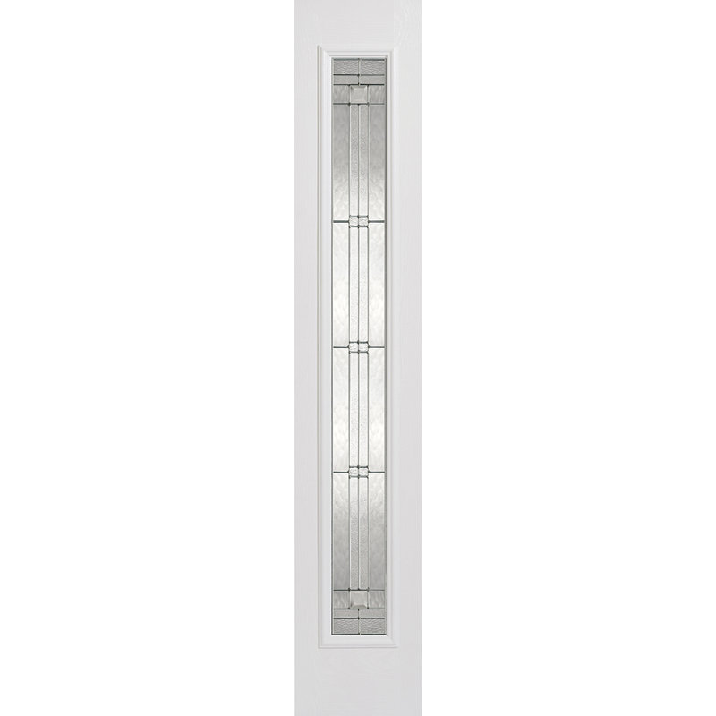 GRP Glazed Black External Door, White