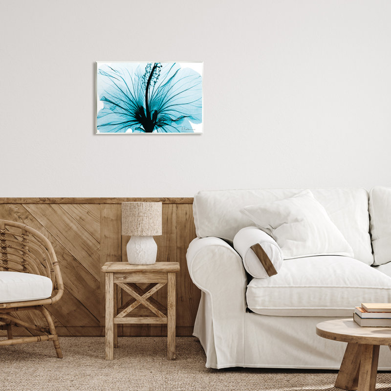 «Blue Flower X-Ray On MDF» par Albert Koetsier, reproduction, H 13 po x l 19 po x P 0,5 po