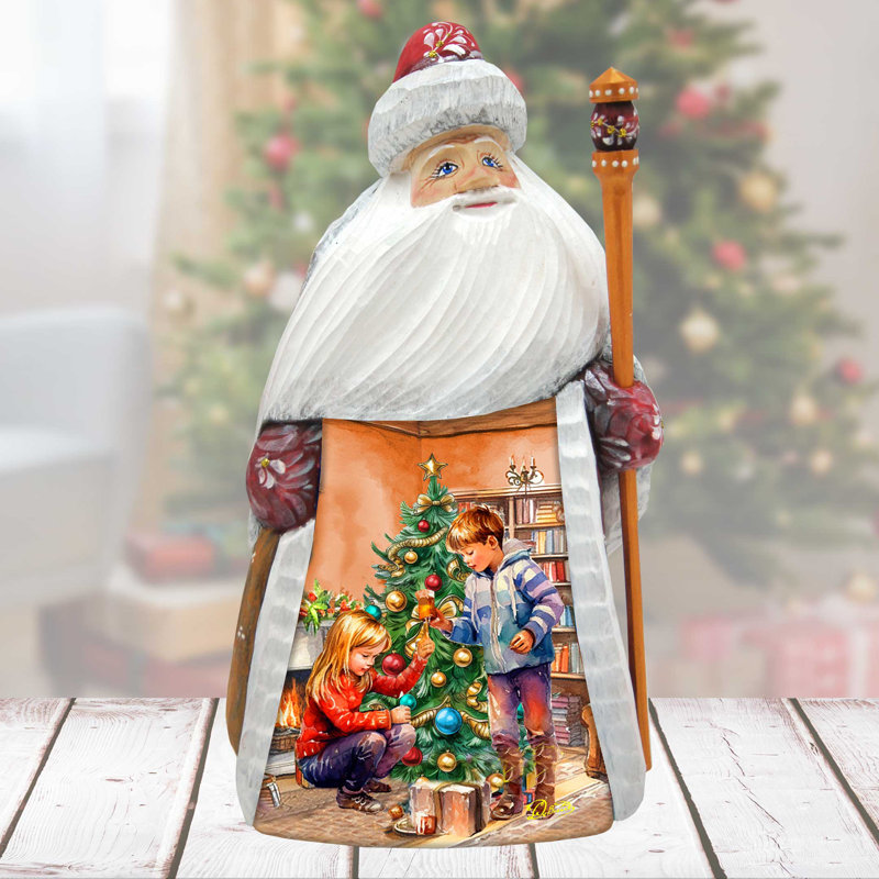 Cherished Moments Santa Wood Carved Figurine By G. Debrekht