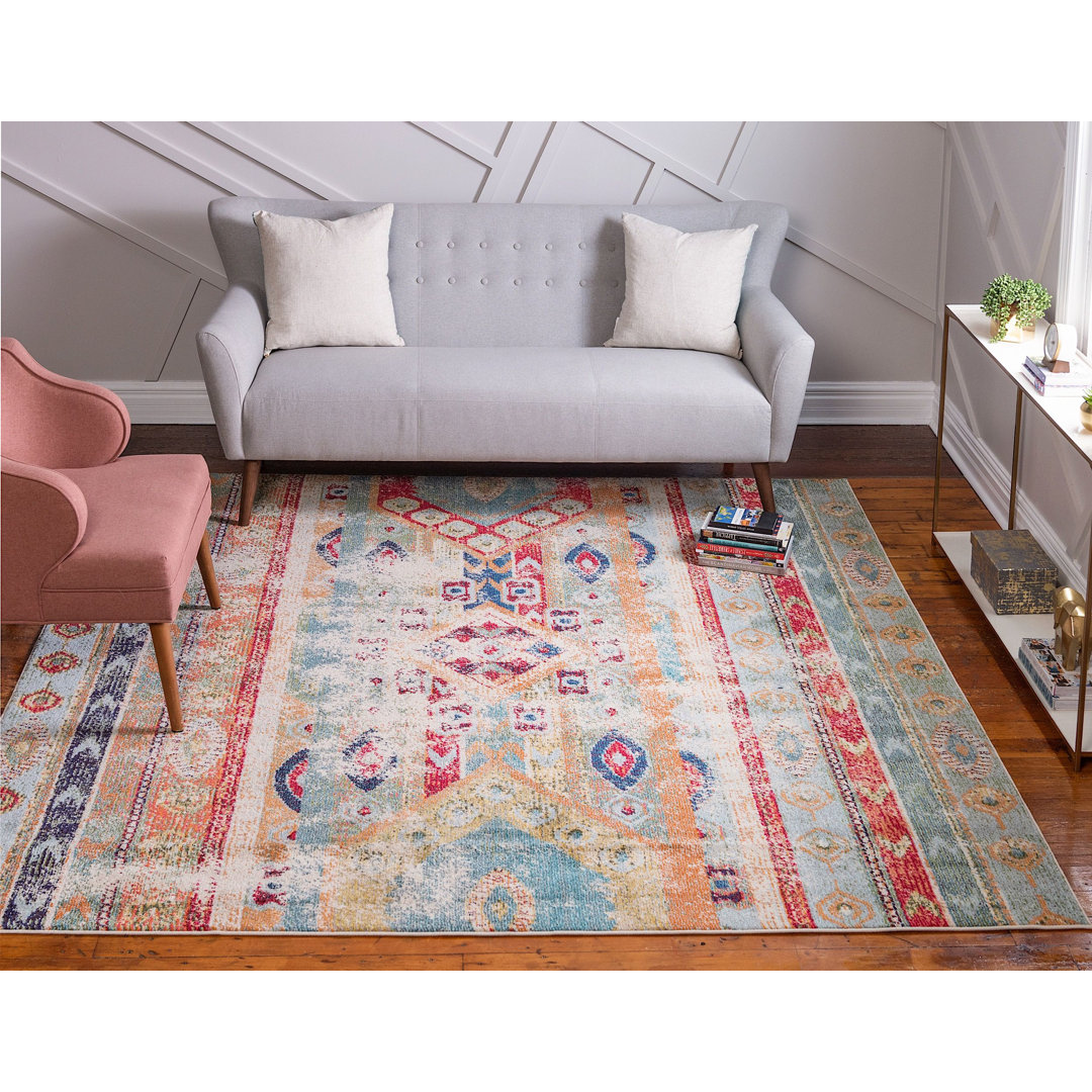 Newburyport Washable Geometric Indoor Rug Mistana™ Rug 