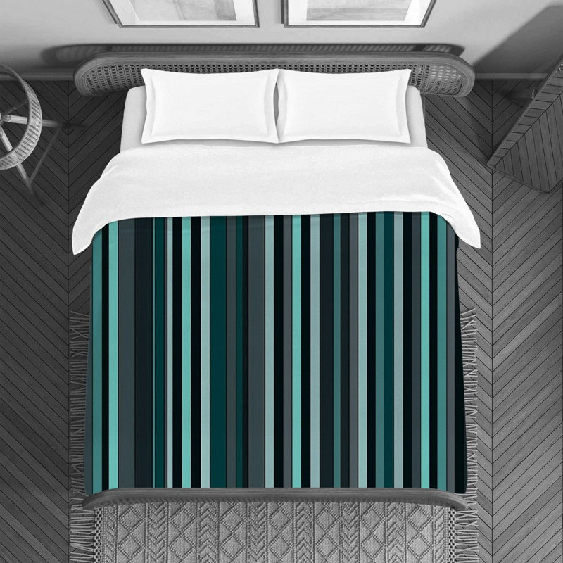 Polyester Striped Duvet Cover, Twin Duvet Cover