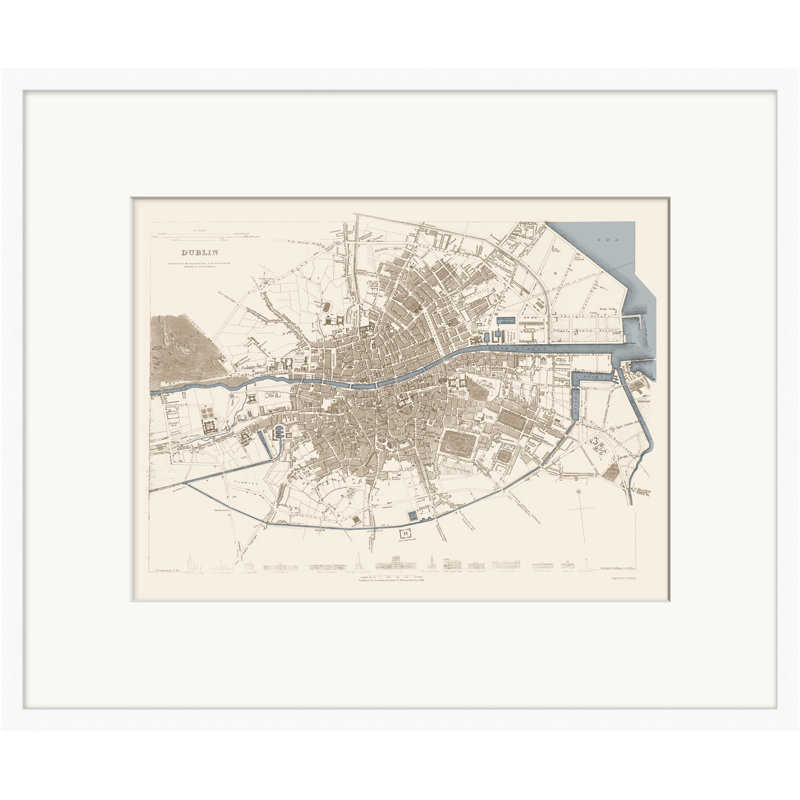 Map Series Dublin Print by Lillian August