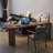 Brown U-Shaped Solid Wood desk-108647944