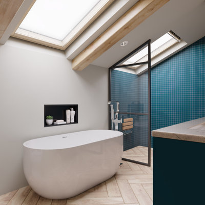 59'' x 28'' Freestanding Soaking Acrylic Bathtub