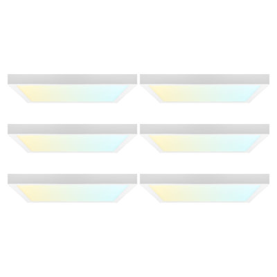  5 po Luminaire à DEL encastré, montage en surface, 5CCT, 820 lumens, CRI90, faisceau de 110 °, 10 W, à intensité variable, homologué Wet et homologué UL, paquet mince de 6 pièces