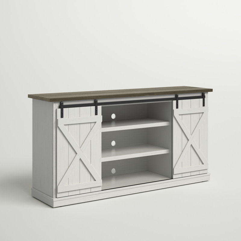 Lorraine TV Stand for TVs up to 60", Antique Grey, 31.88"H x 63.38"W x 15.5"D