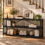 Table de 70 po avec console industrielle 70 po, tables d'entrée de style campagnard à 3 niveaux avec couloir derrière le canapé, table de canapé pour la maison et le salon-1226337285-1228521834