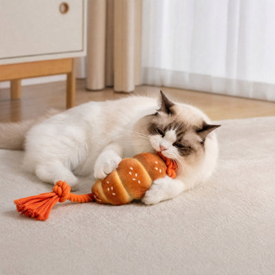 c loth aisle toy Rope Pet Toy Squeaky Interactive Accompany Chew Toy For Cats Dogs Soft Stuffed Play Toy Indoor And Outdoor Common Lasting For Pet