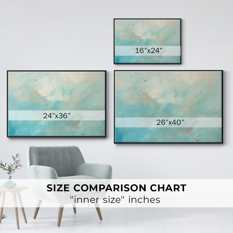 Flying Home, reproduction d'art sur toile, Toile avec cadre flottant noir, H 17 po x l 25 po x P 2 po