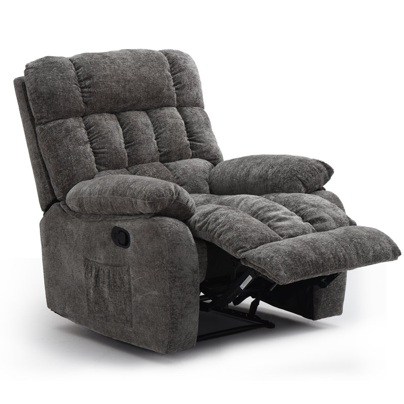 Upholstered Recliner, Gray