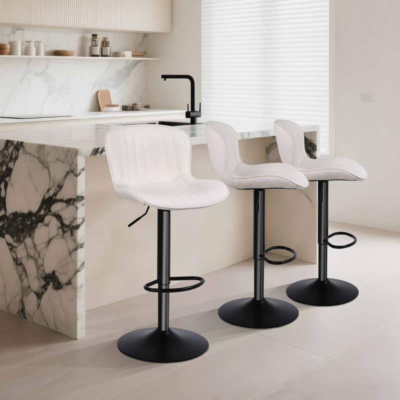 Tabouret de bar et de comptoir Lirah, Crème, 3