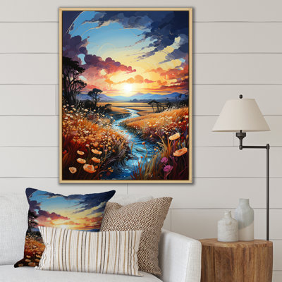 " Sunset Skies Of Wonder Fields "