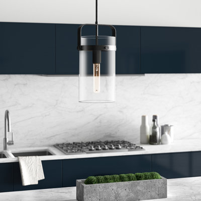 Fenecia 1-Light Dimmable Cylinder Pendant
