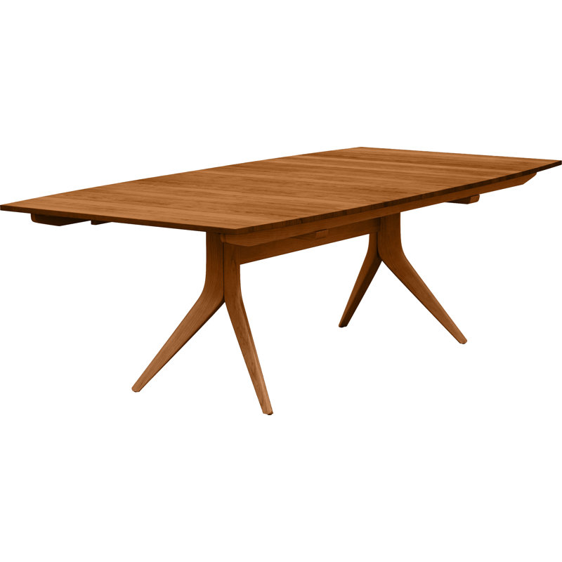 Table à rallonge à tréteaux Catalina, Cerisier d'automne, H 30 po x l 46 po x L 66 po