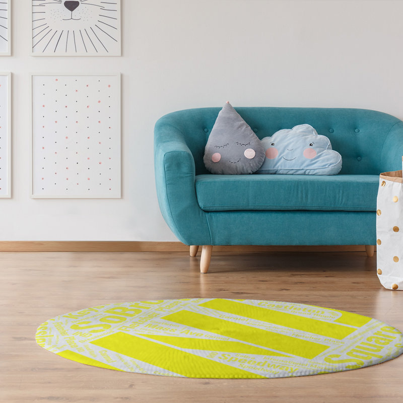 Chenille Indoor Rug, Round 5'