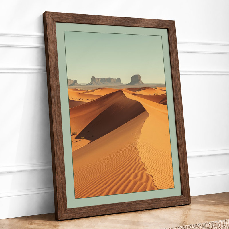 Desert Under Stars Minimalist - Print, Walnut, A1 - 84.1 x 59.4 cm
