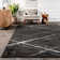 Amiia Abstract Power Loom Performance Dark Gray Rug