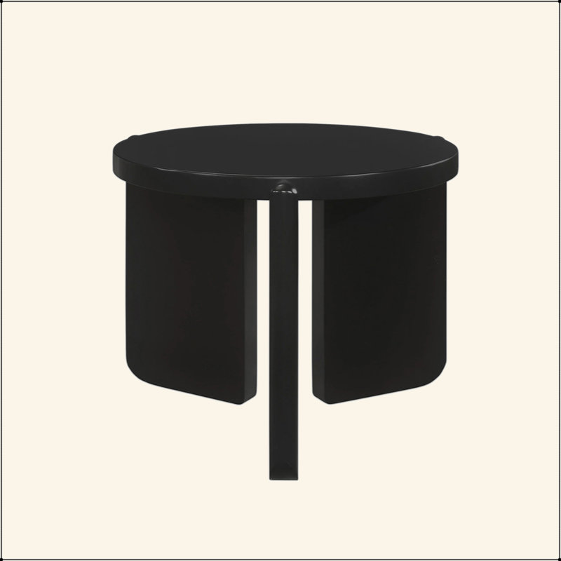 Round Wooden End Table