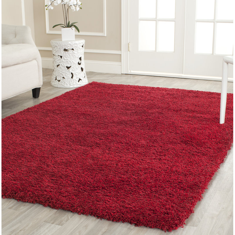 Tapis brun Angeliya, Rectangle 9 pi 6 po x 13 pi, Rouge