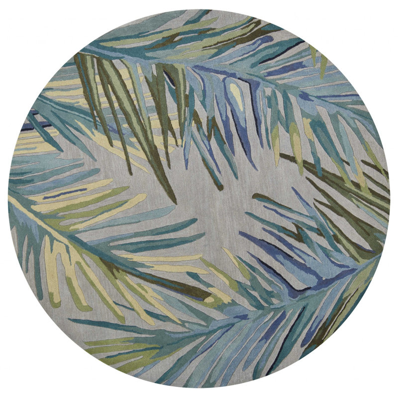 Tapis gris touffeté à la main 6 po