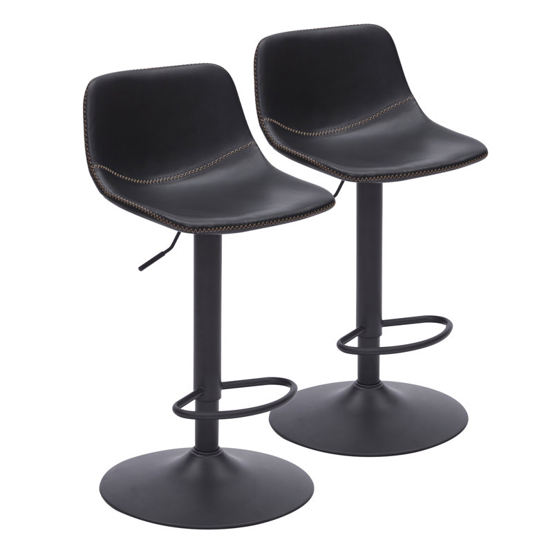 Height Adjustable Bar Stool, Black