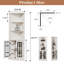 Bibliothèque de rangement à 5 niveaux H 65,3 po x l 23,8 po Armoney, blanc vieilli-470235260