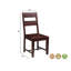 Chaises de salle à manger Chaliyah en bois massif à dossier à lattes de 39 po brun foncé (ensemble de 2)-1378826153