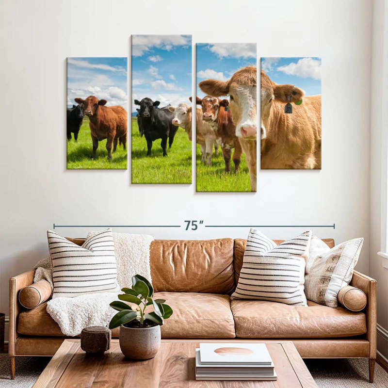 Brampt Candid Highland Cows, 42" H x 68" W