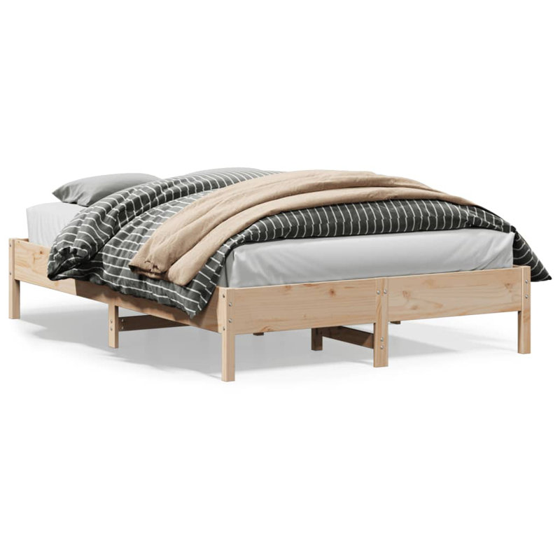 Brilliana Solid Wood Bed, European Double (140 x 200cm)