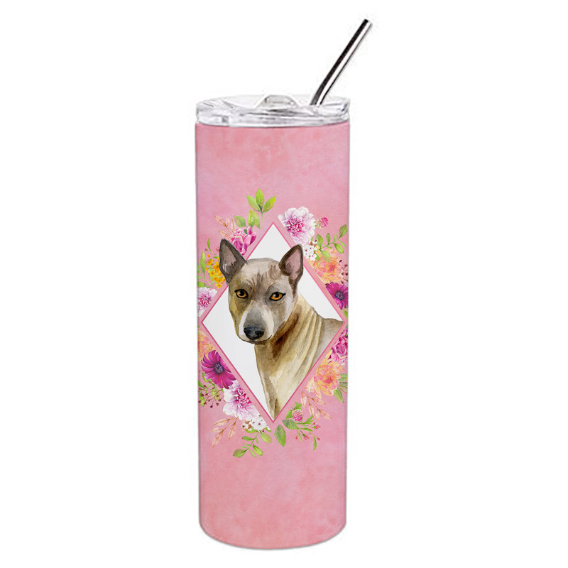 E23BF9F8391D466E9CA4F8DFEBD9A7DB de verre 20 oz à double paroi en acier inoxydable chiot, Chien thaïlandais à crête dorsale