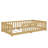 Twin Size  Low-To-The-Ground Twin-Size Floor Bed With Fence, No Door-1661838981