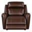 Fauteuil inclinable électrique en cuir véritable chocolat-31220453