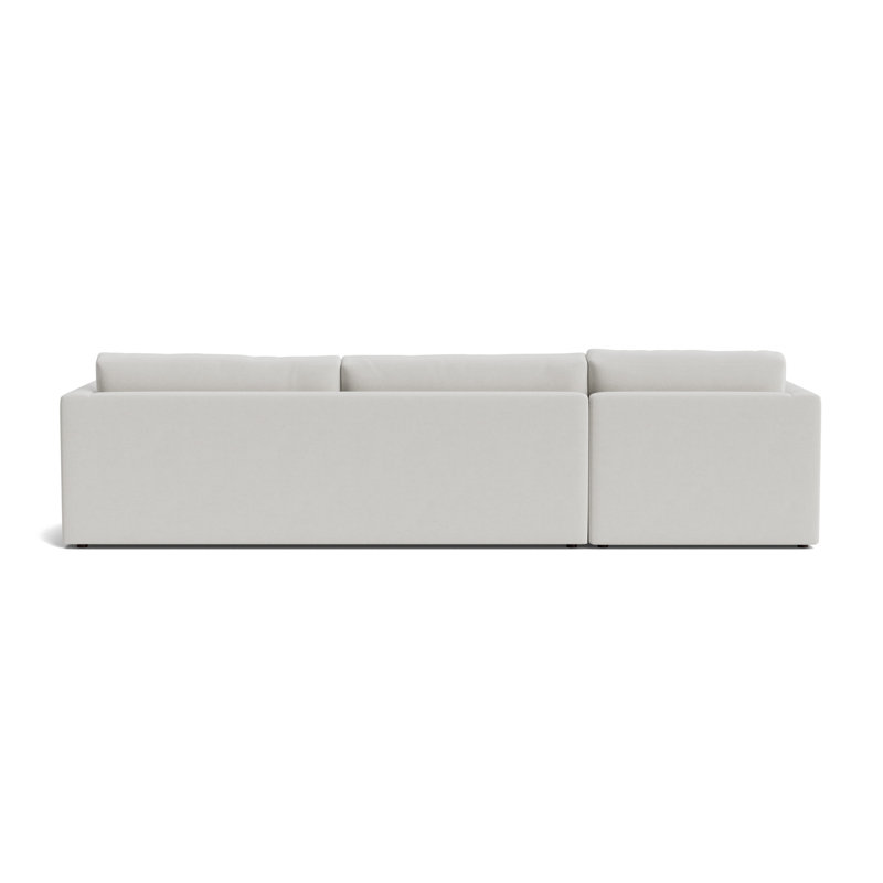Haywood Left Chaise Sectional, Performance Velvet - Silver