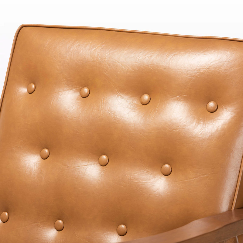Faux Leather Accent Chair
