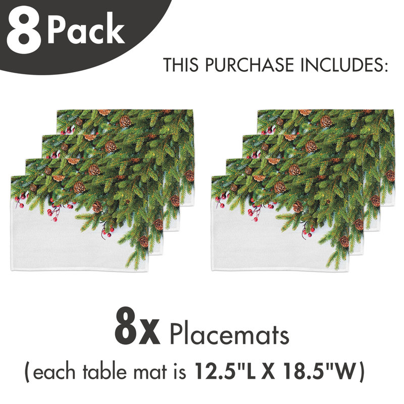 Ensemble de 8 napperons de branches East Brown