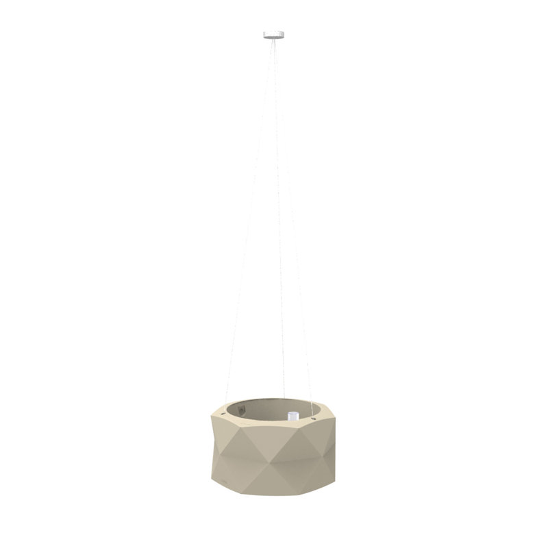 Marquis Resin Hanging Planter, Ecru