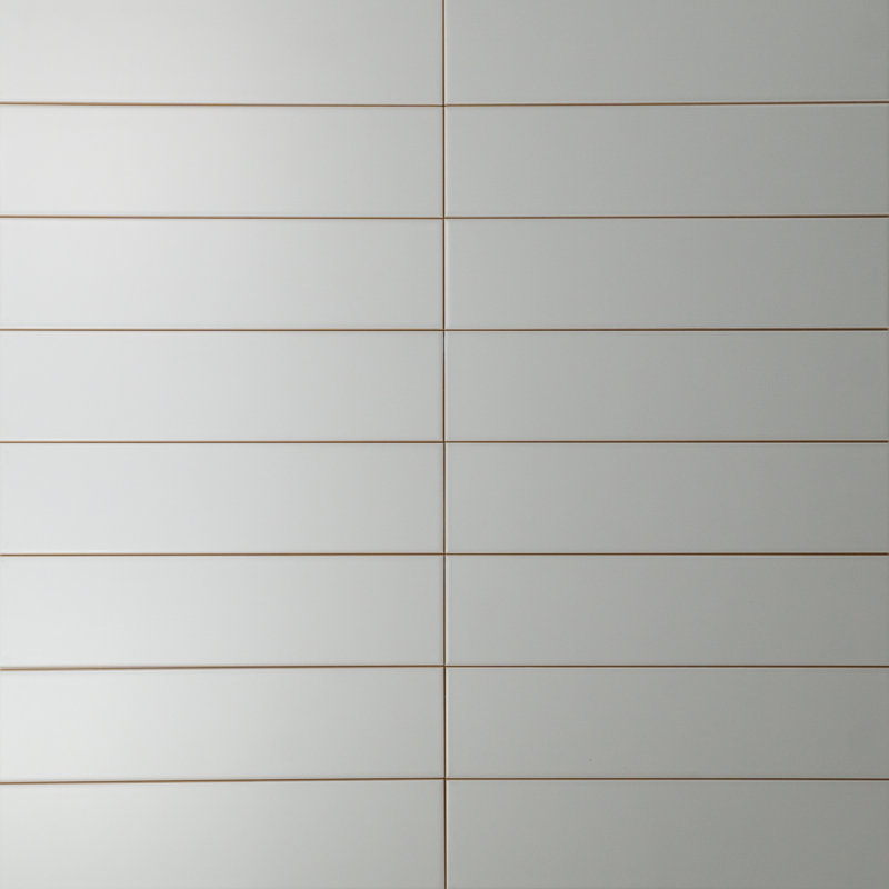 Carreau de mur de métro mat 3 po x 12 po Shades, Gris clair argenté
