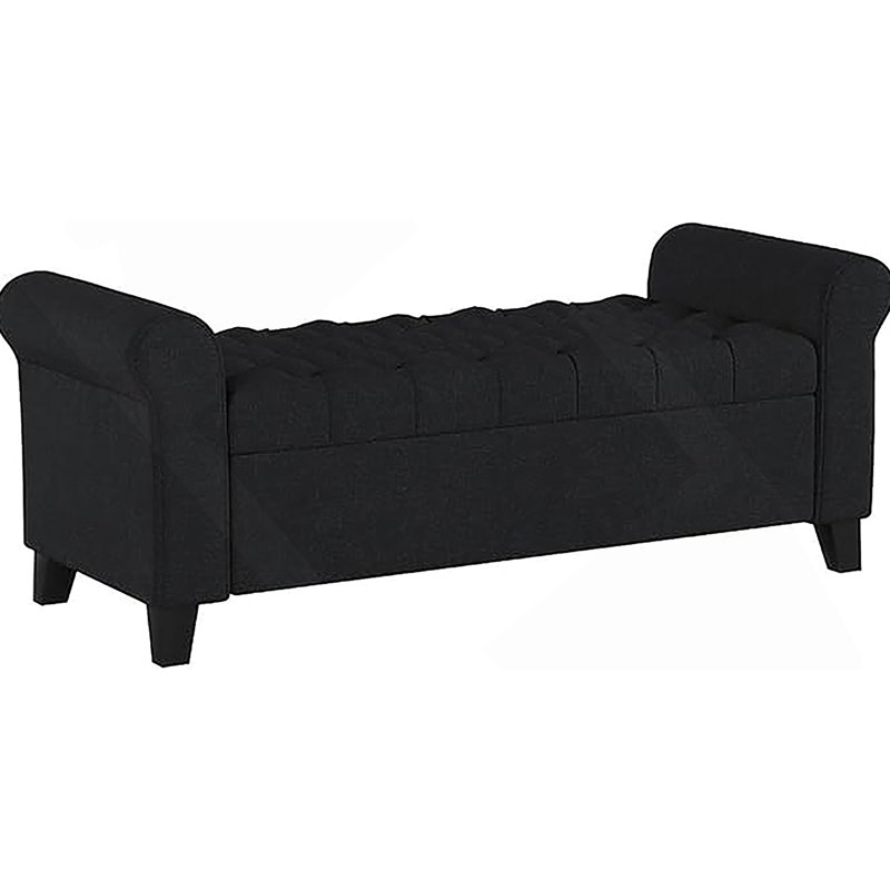 BANC DE RANGEMENT ARMÉ, Noir