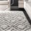 Tapis ivoire à motif géométrique Ortonville-25254865