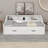 Carrol Twin to King Size Daybed Frame with Storage Bookcases, Two Drawers and Charging Design-828641278