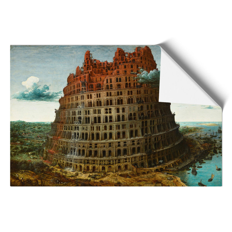 The Tower Of Babel by Pieter Bruegel The Elder - No Frame Painting, 42cm H x 59cm W x 0.1cm D