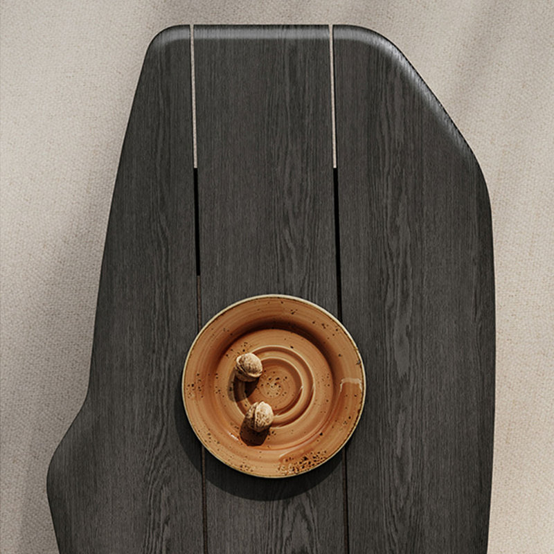 Table basse irrégulière en bois massif, H 15,74 po x L 39,37 po x l 19,68 po