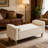 Upholstered Storage Bench with Two Pillows and Arms, Button-Tufted End of Bed Bench for Living Room, Bedroom, Entryway-108276546-108276547