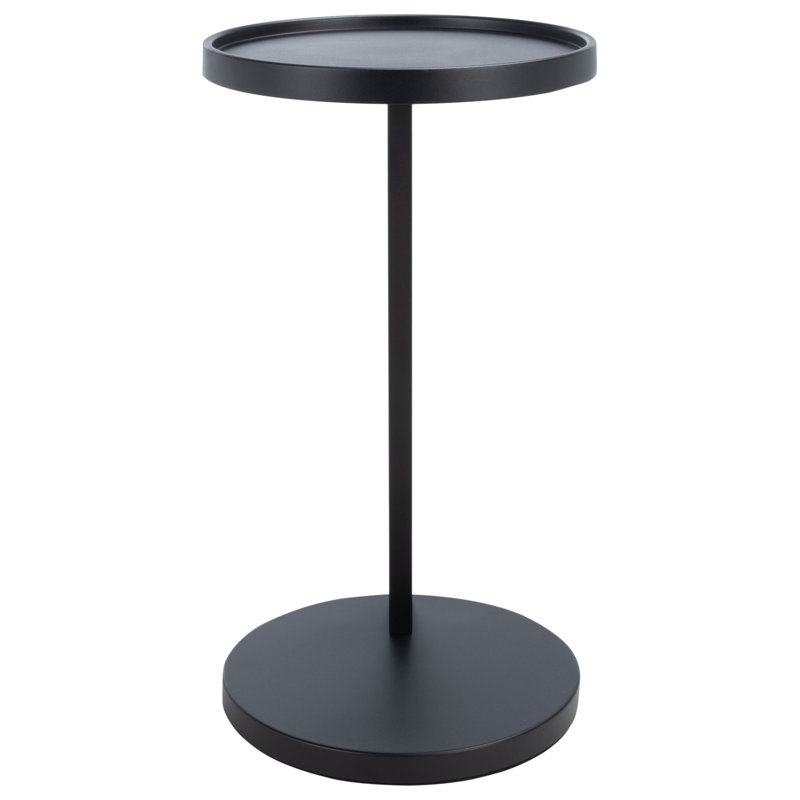 Table de bout en acier C, Black