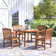 Eleana 4 - Person Teak Wood Patio Dining Set with Round Table